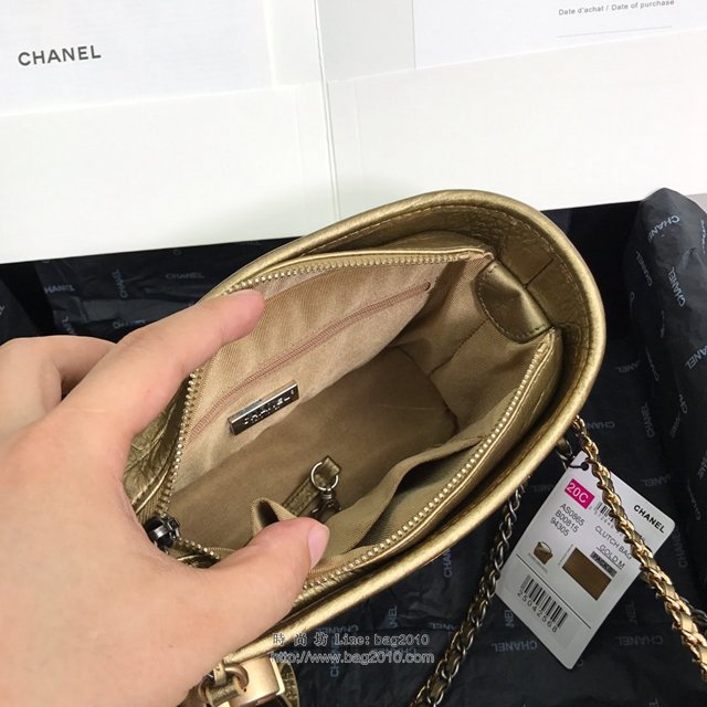 Chanel女包 98010# 埃及紐約系列 金色小號 新款流浪包 香奈兒流浪包 香奈爾肩背包  djc2604